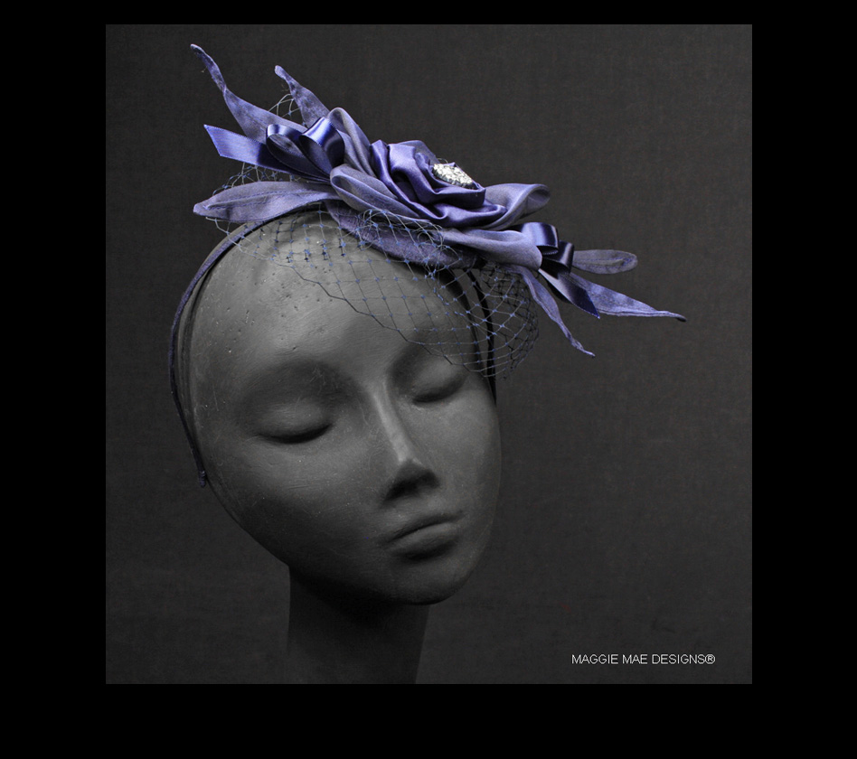 Maggie Mae Adjustable Elegant Green Purple Floral Applique Derby Brim Hat Maggie Mae Designs | Orleans MA main image 3