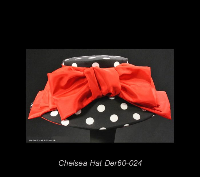 Chelsea medium brim polka dot hat