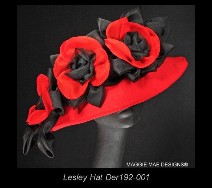 Lesley red Derby hat