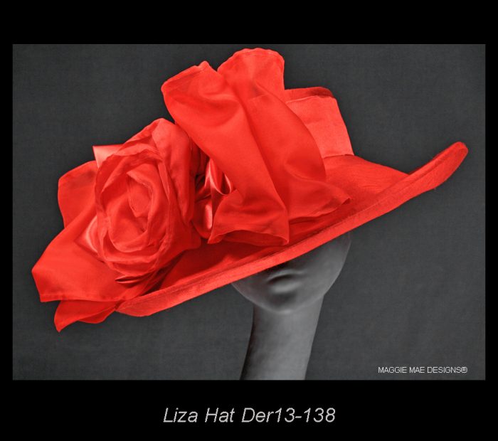 Red Liza Derby wide brim hat