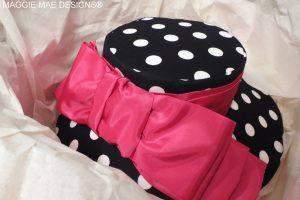 Custom fabric hatbox for storage
