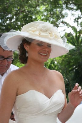 Custom hat design for a bride