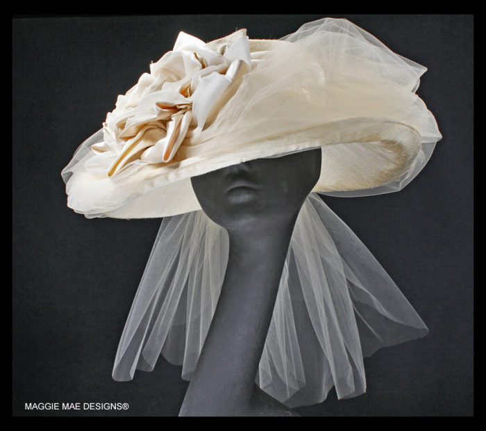 Custom Rosemarie bridal hat