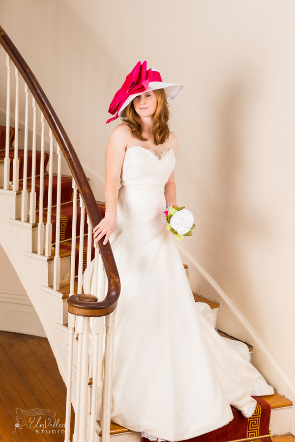 The Brooke bridal hat from the Rosie's Wedding Hats collection