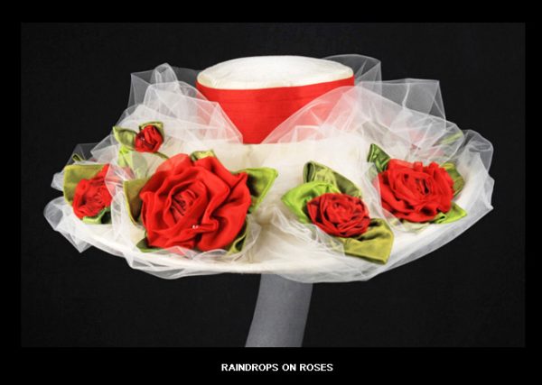 The "Raindrops on Roses" Hat from the "Derby Dozen" Hat collection for Kentucky Derby 2026