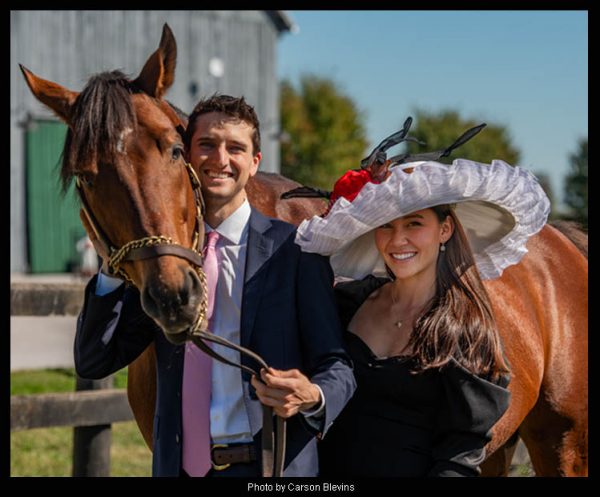 The "Big Brown" Hat from our 2026 "Hats Off to the Horses" Derby hat fundraiser for the retired racehorses of Old Friends in KY and NY.