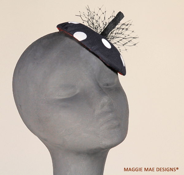 Millie polka dot beret fascinator