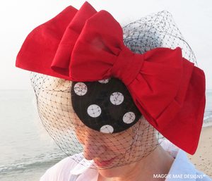 The Minnie polka dot fascinator by MAGGIE MAE DESIGNS