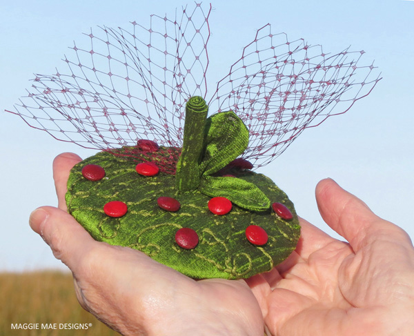 The Berry hat created to celebrate the story of the Cape Cod cramberries.