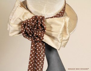 Sallita cream silk dupioni hat for garden party