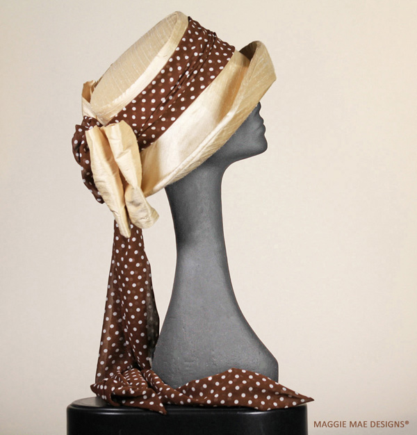 The Sallita polka dot style silk hat for Royal Ascot