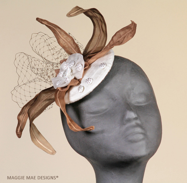 The "Piper" fascinator by MAGGIE MAE DESIGNS